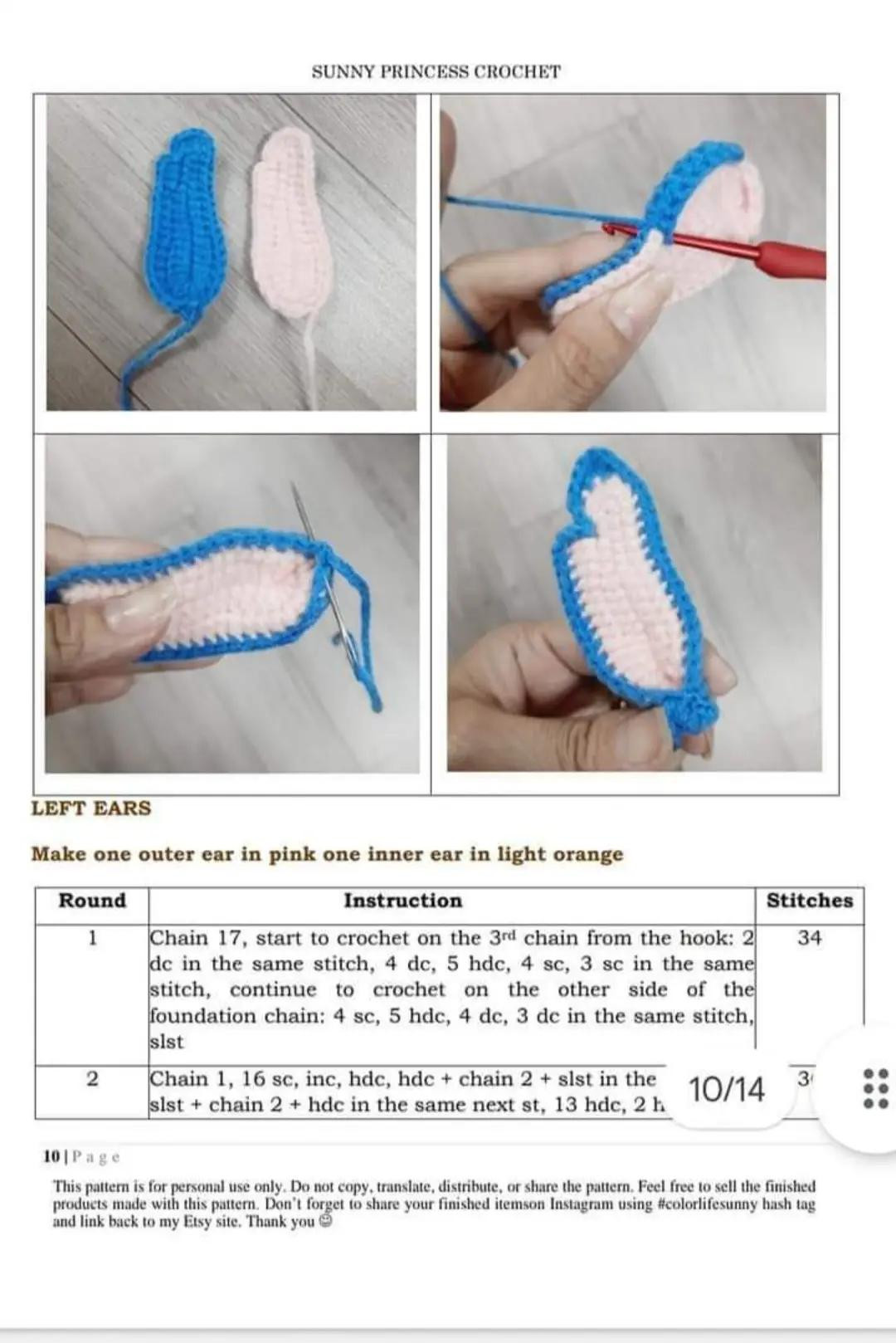 Adorable Crochet Alien Doll with Blue and Pink Design