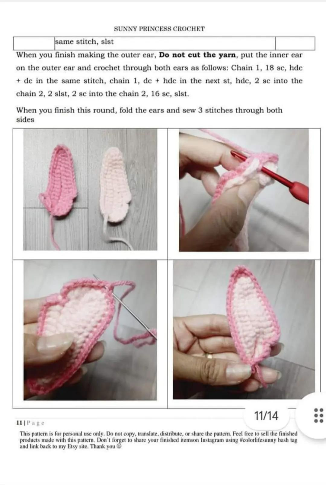 Adorable Crochet Alien Doll with Blue and Pink Design