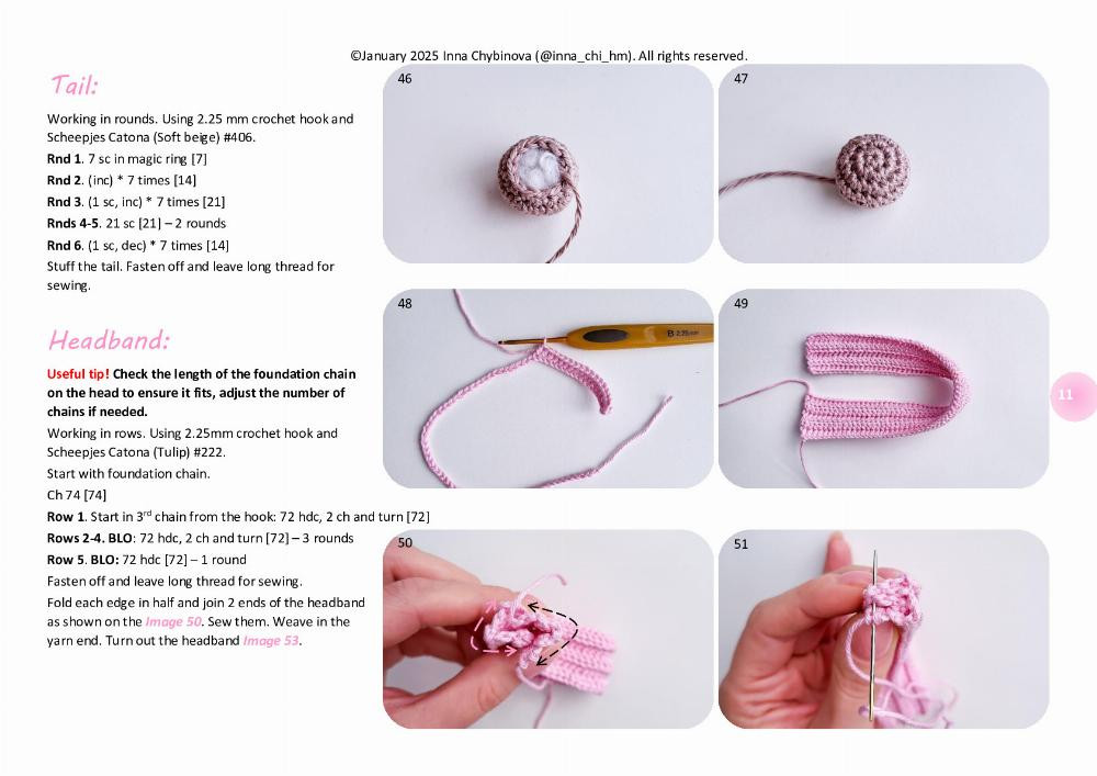 Adorable Crochet Bunny Toy with a Sleepy Expression