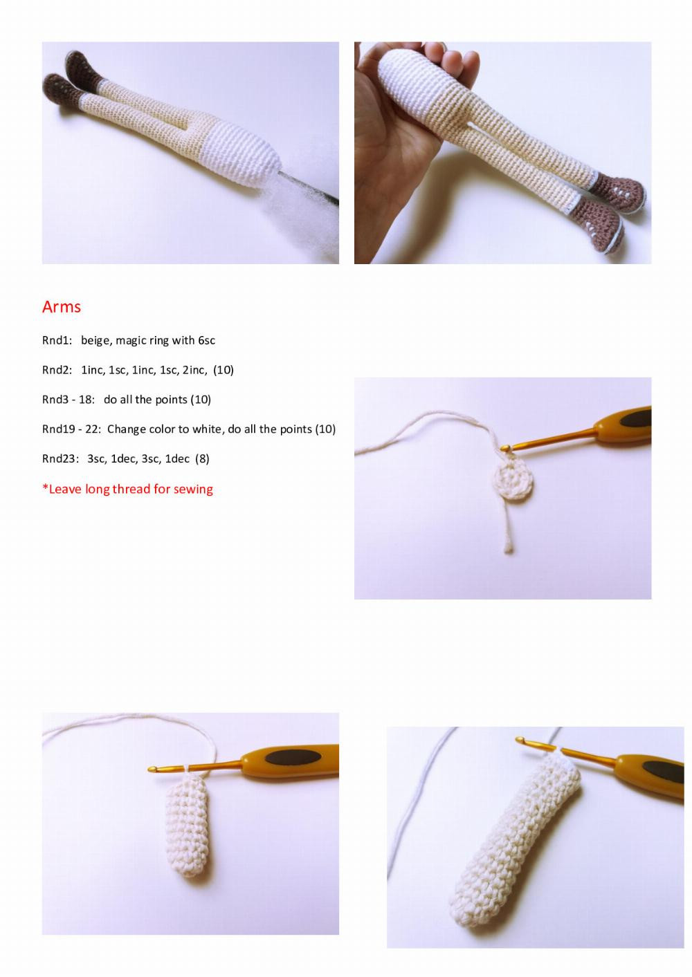 Adorable Crochet Doll Pattern with Heart Accents