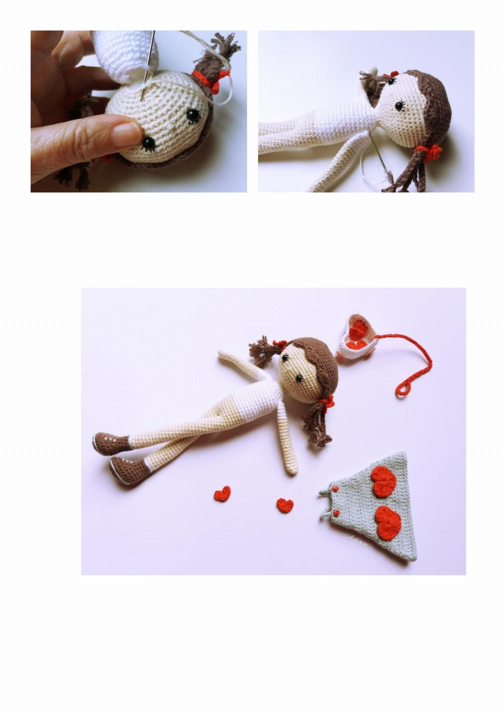 Adorable Crochet Doll Pattern with Heart Accents