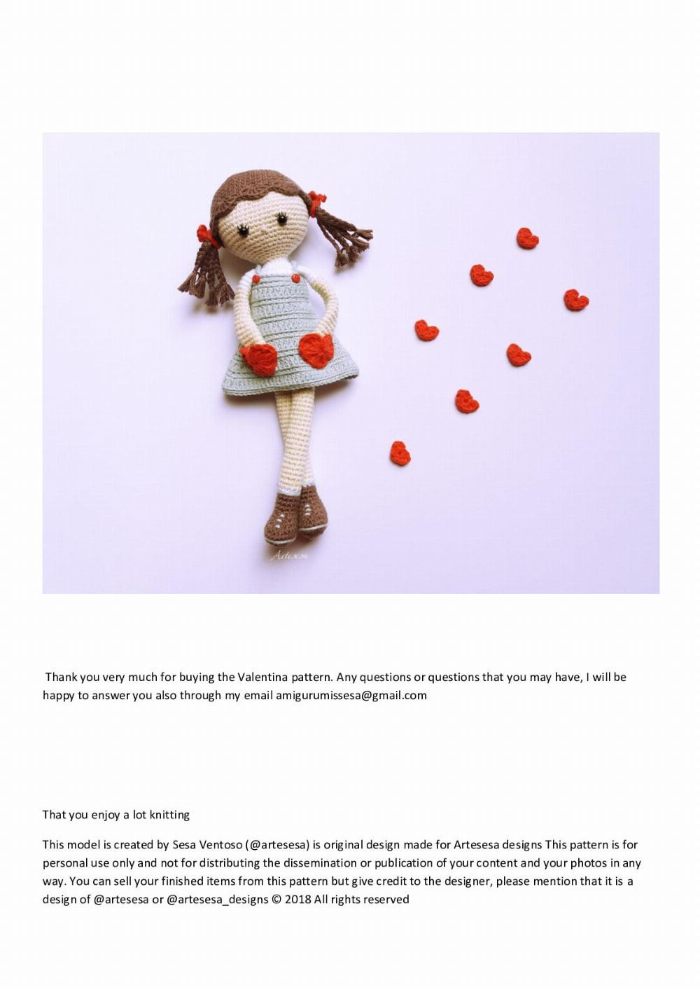 Adorable Crochet Doll Pattern with Heart Accents