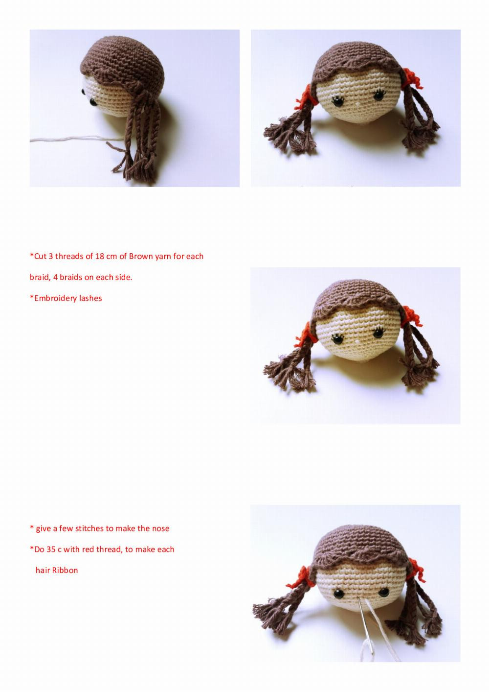 Adorable Crochet Doll Pattern with Heart Accents