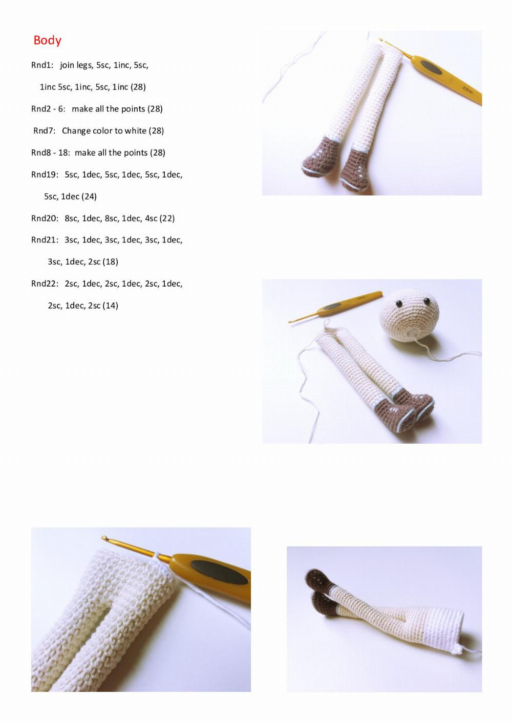 Adorable Crochet Doll Pattern with Heart Accents