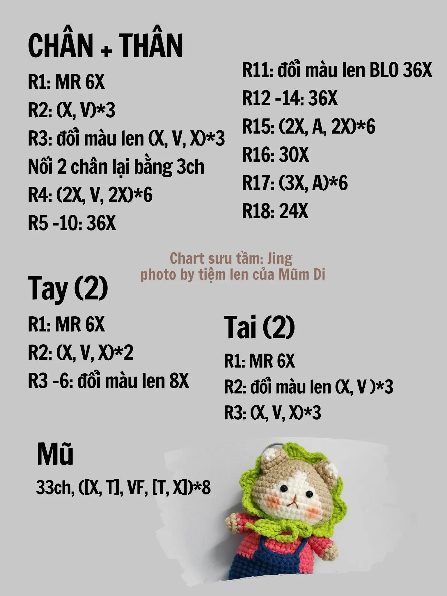 Adorable Crochet Keychain Pattern: Colorful Animal Design