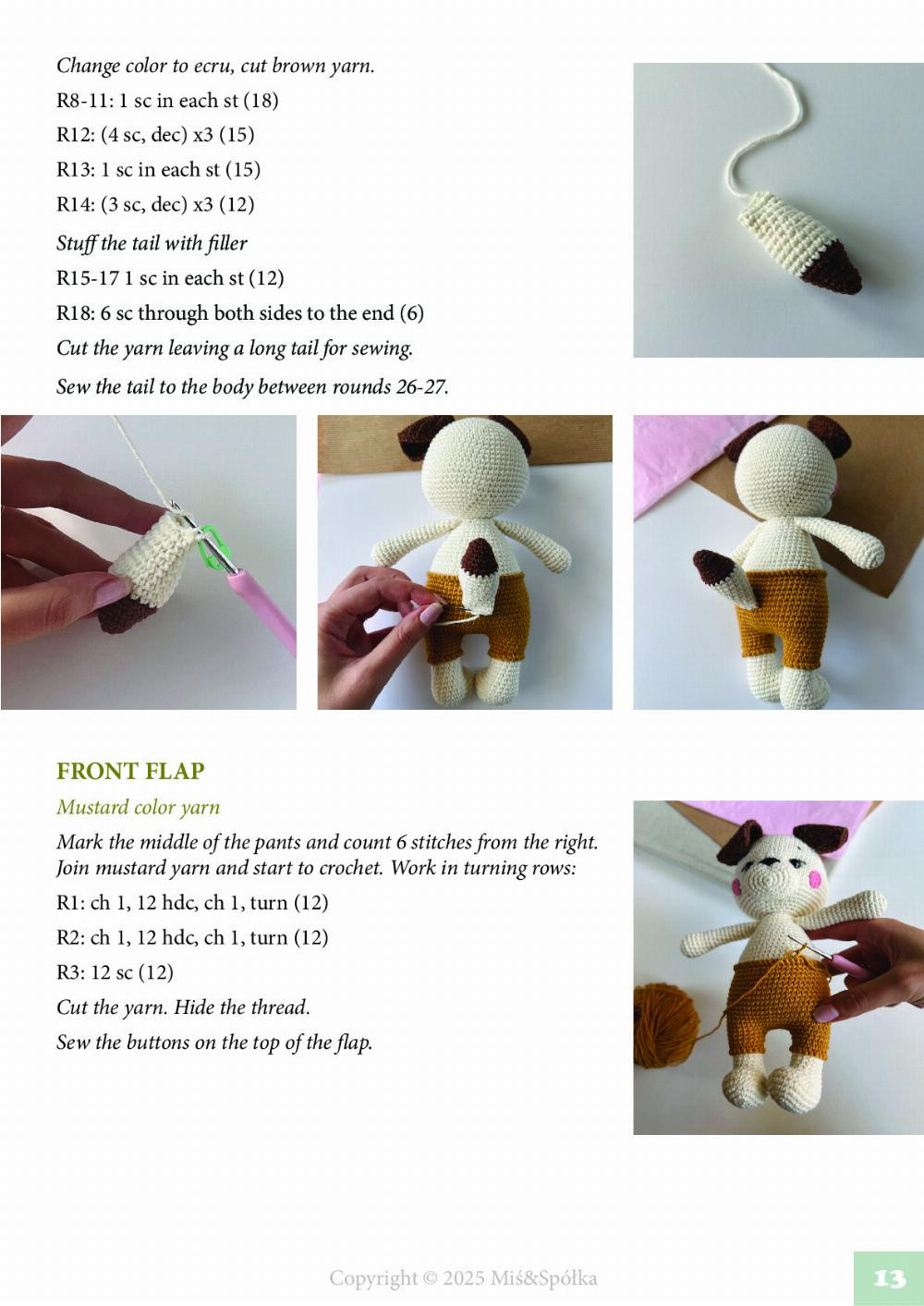 Adorable Crochet Pattern for Karmel the Dog by Miś & Spółka