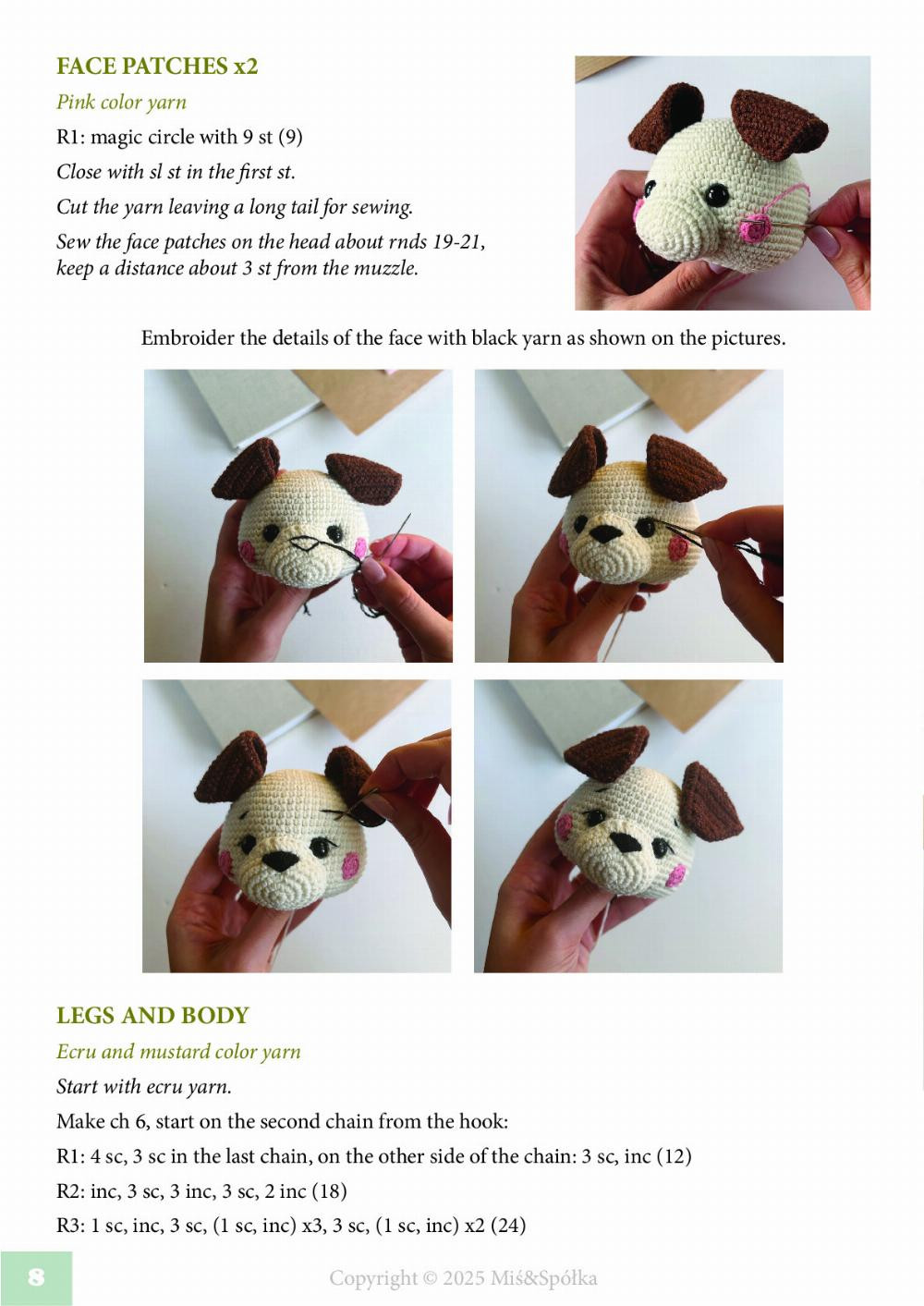 Adorable Crochet Pattern for Karmel the Dog by Miś & Spółka