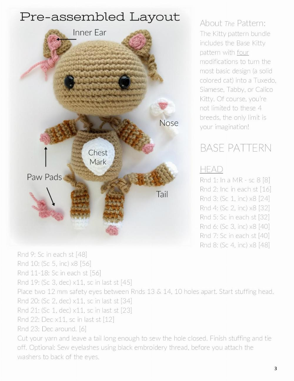 Adorable Crochet Patterns for Snuggle Kitty Dolls