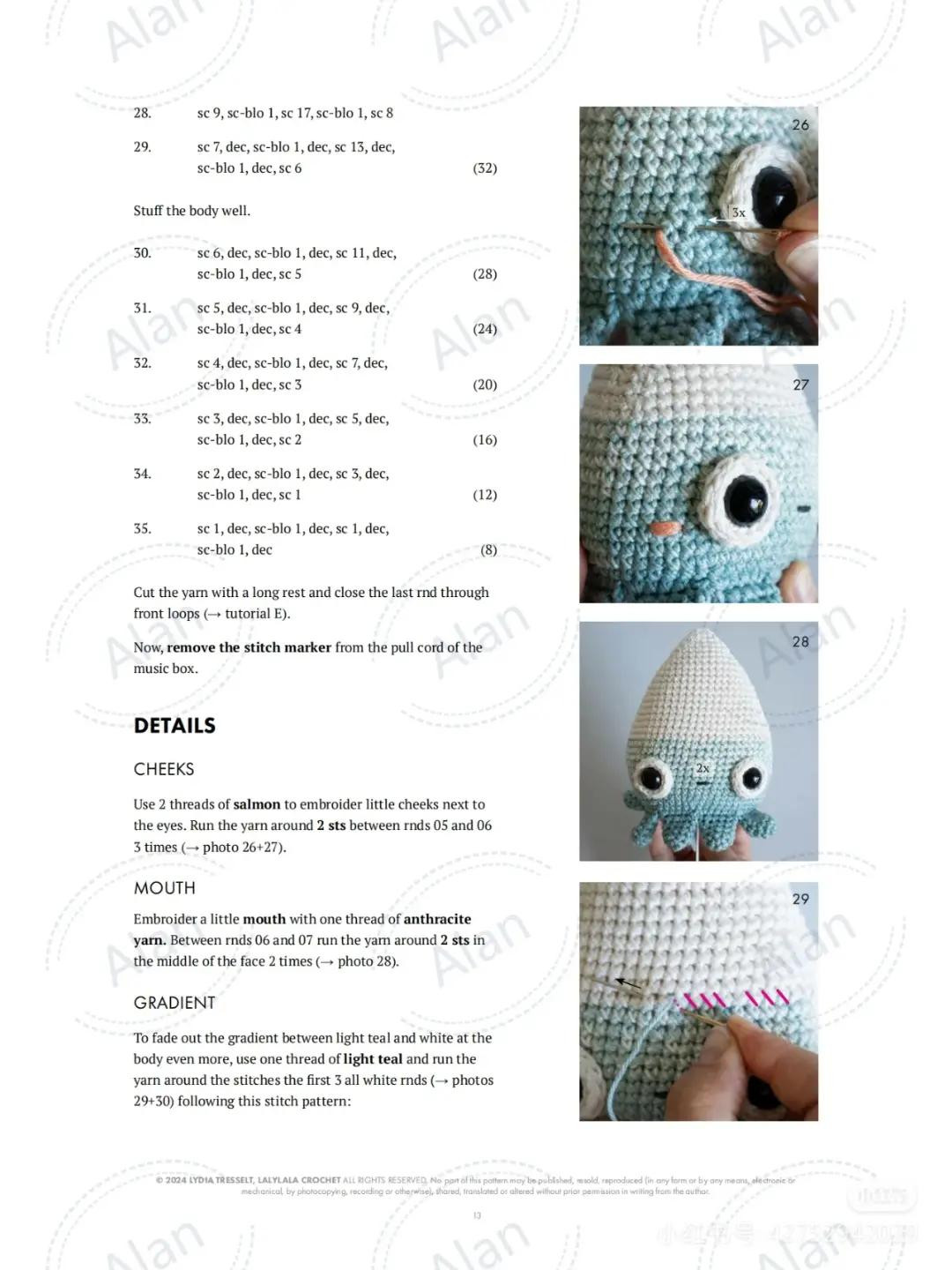 Adorable Crochet Squid and Shrimp Amigurumi Pattern