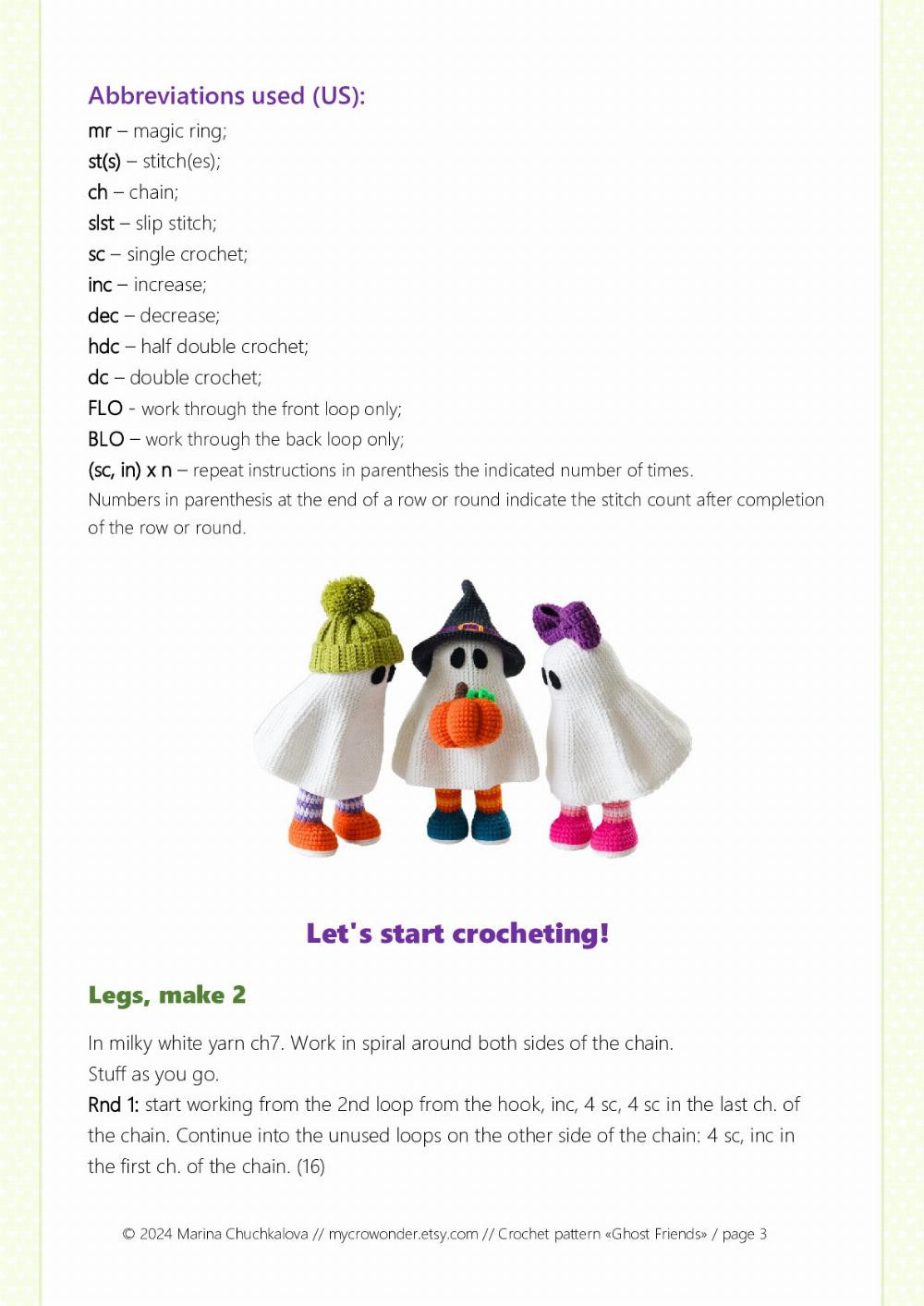 Adorable Ghost Friends Crochet Pattern for Halloween Fun