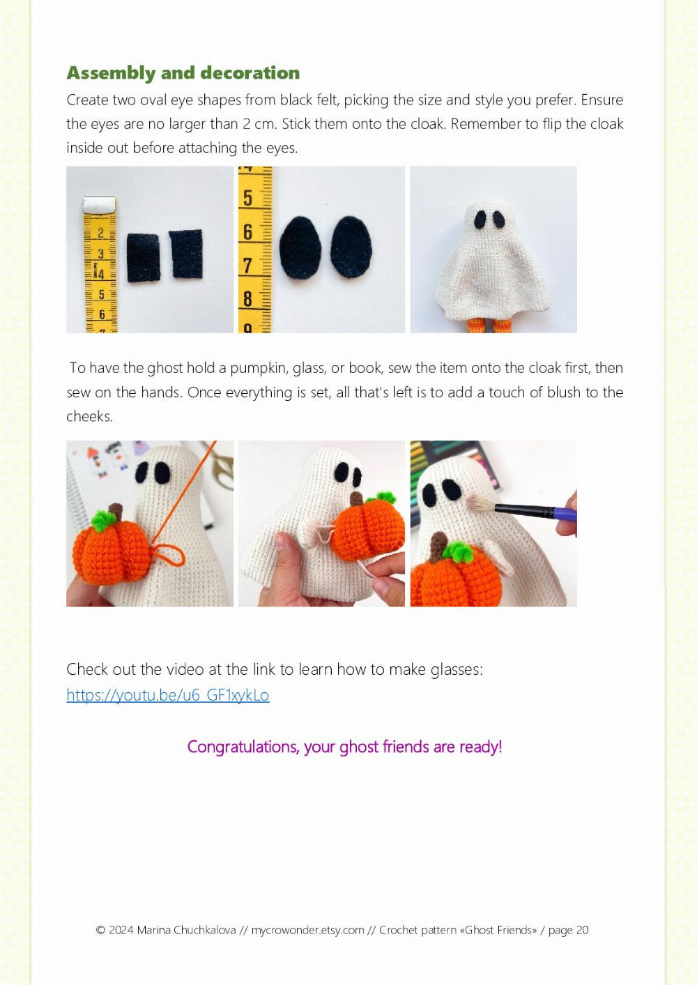Adorable Ghost Friends Crochet Pattern for Halloween Fun