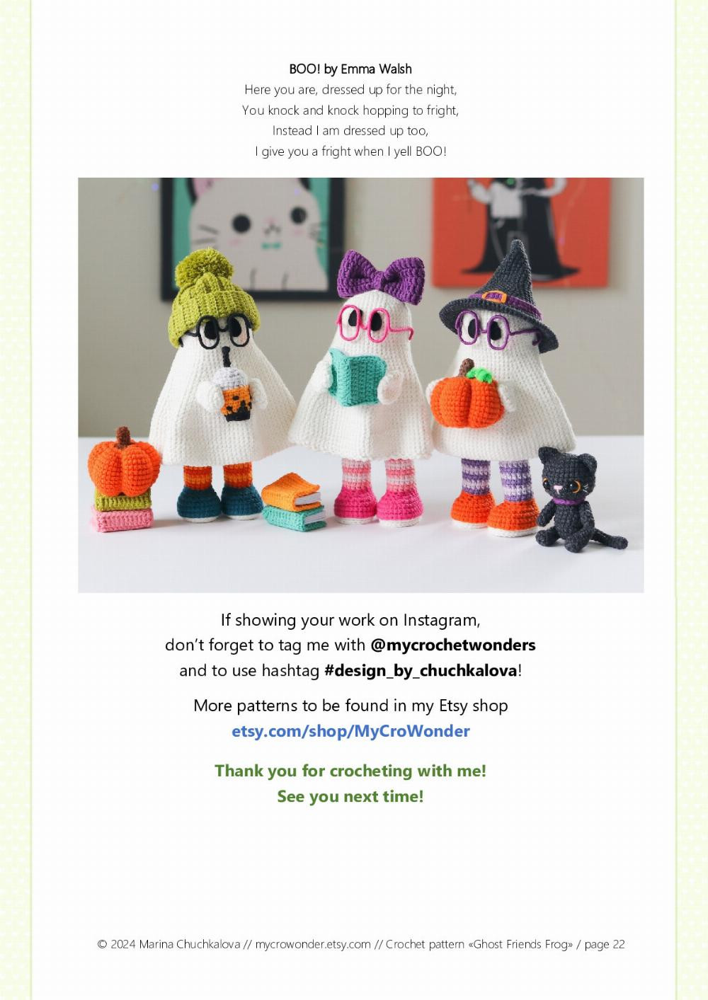 Adorable Ghost Friends Crochet Pattern for Halloween Fun