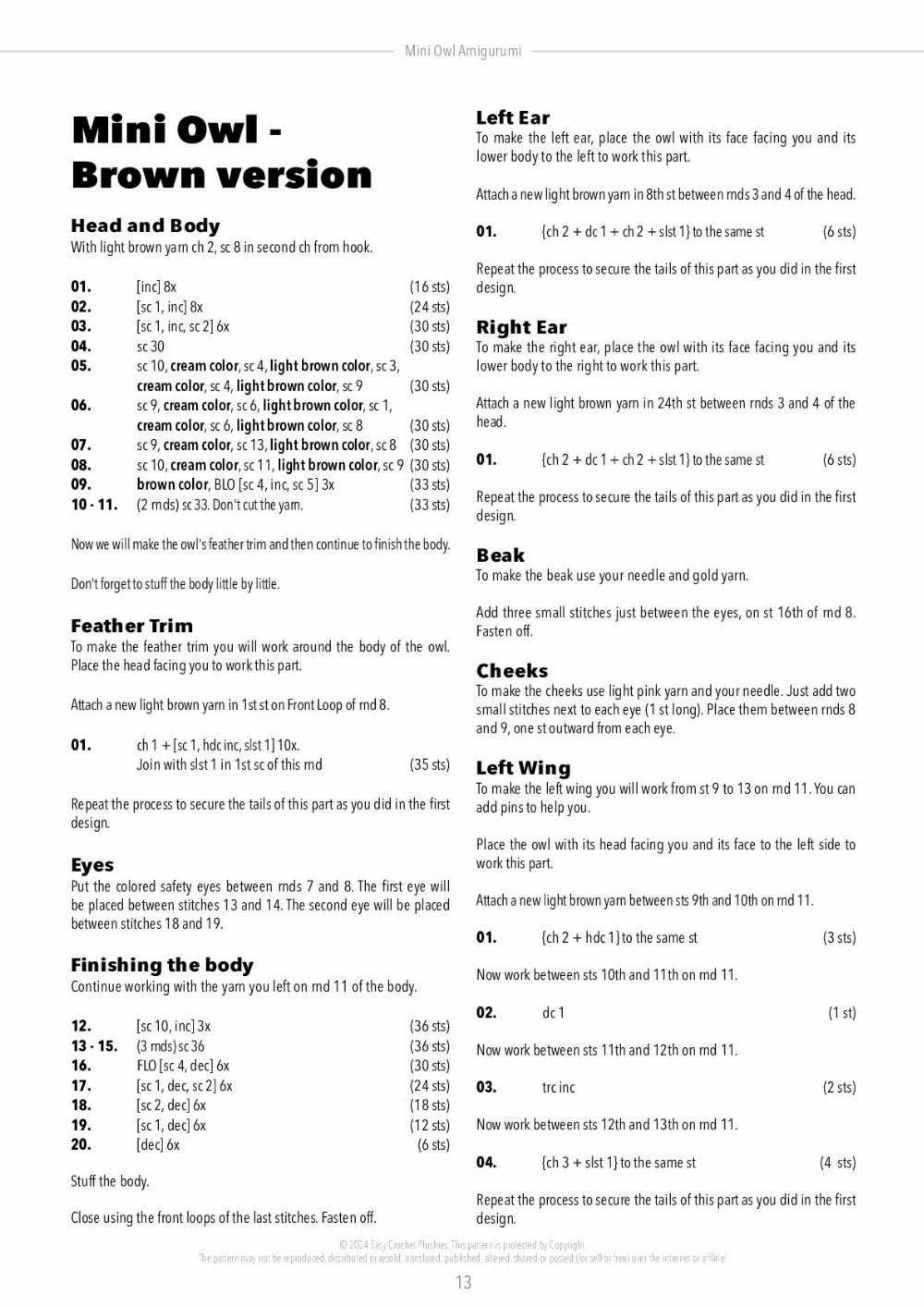 Adorable Mini Owl Amigurumi Crochet Pattern for Beginners