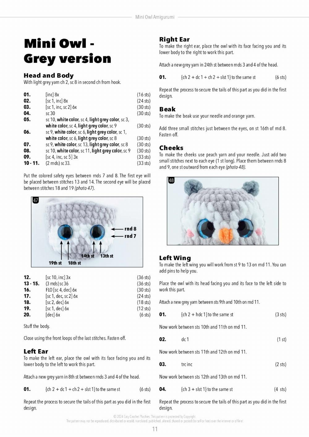 Adorable Mini Owl Amigurumi Crochet Pattern for Beginners