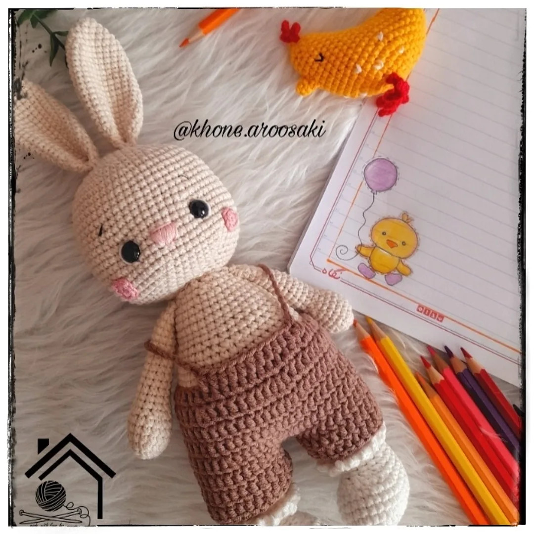 الگوی عروسک خرگوش بافتنی رایگان