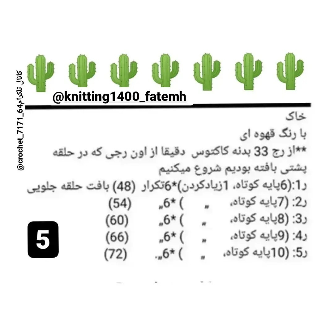 الگوی قلاب بافی کاکتوس خندان زیبا