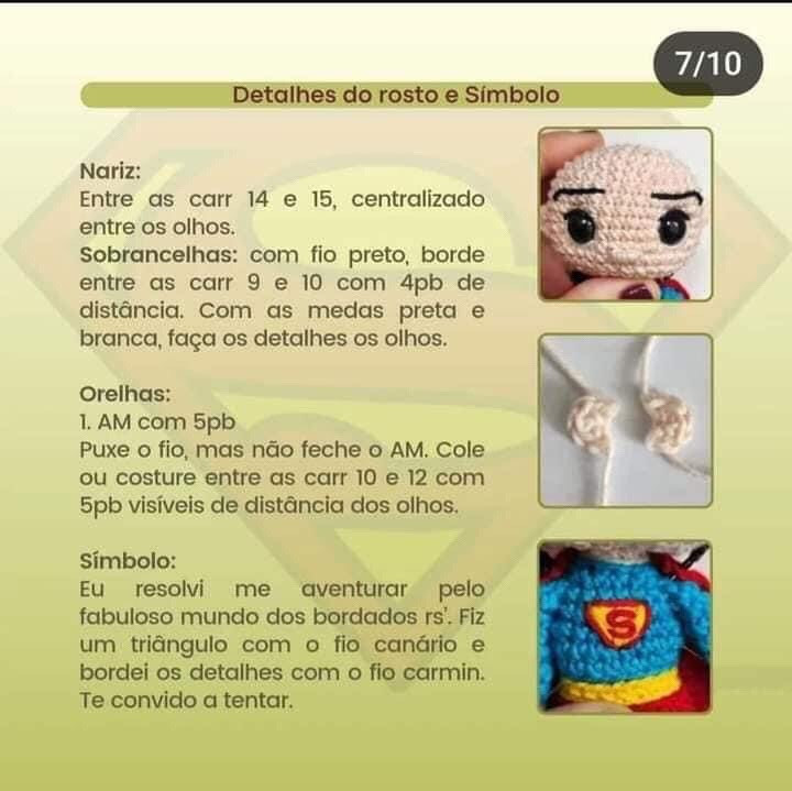 Amigurumi de Superhomem em Crochet: Tutorial Completo