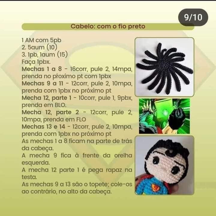 Amigurumi de Superhomem em Crochet: Tutorial Completo