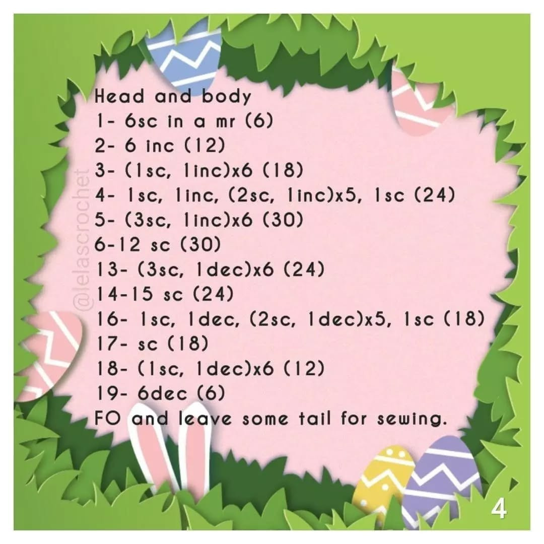 Amigurumi Easter Bunny Egg Free Crochet Pattern