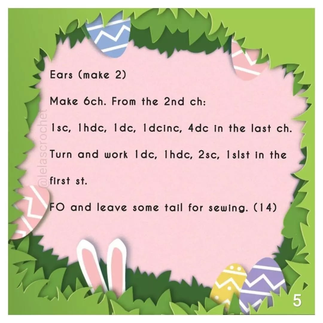 Amigurumi Easter Bunny Egg Free Crochet Pattern
