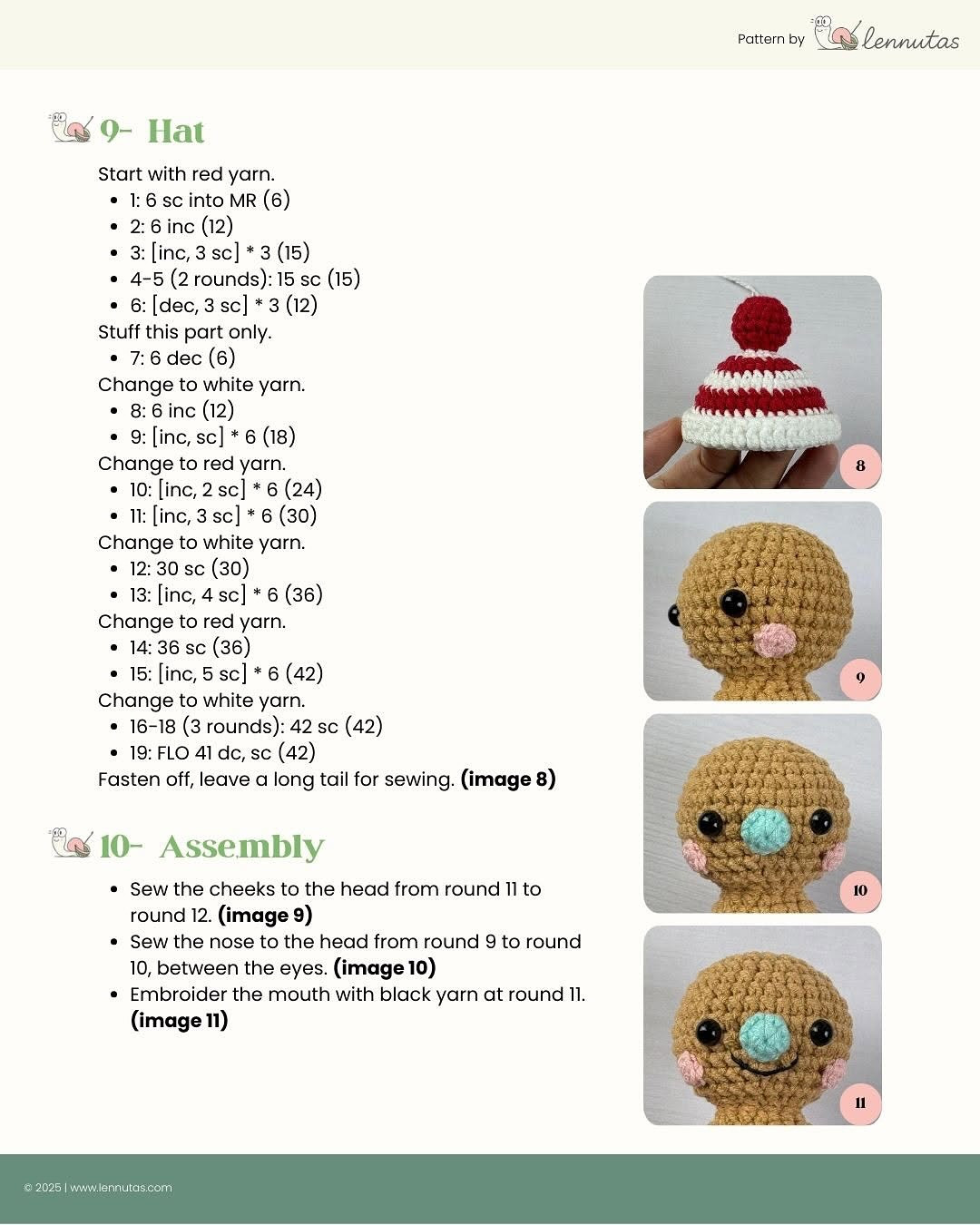 Amigurumi Gingerbread Men Free Crochet Pattern for Holidays