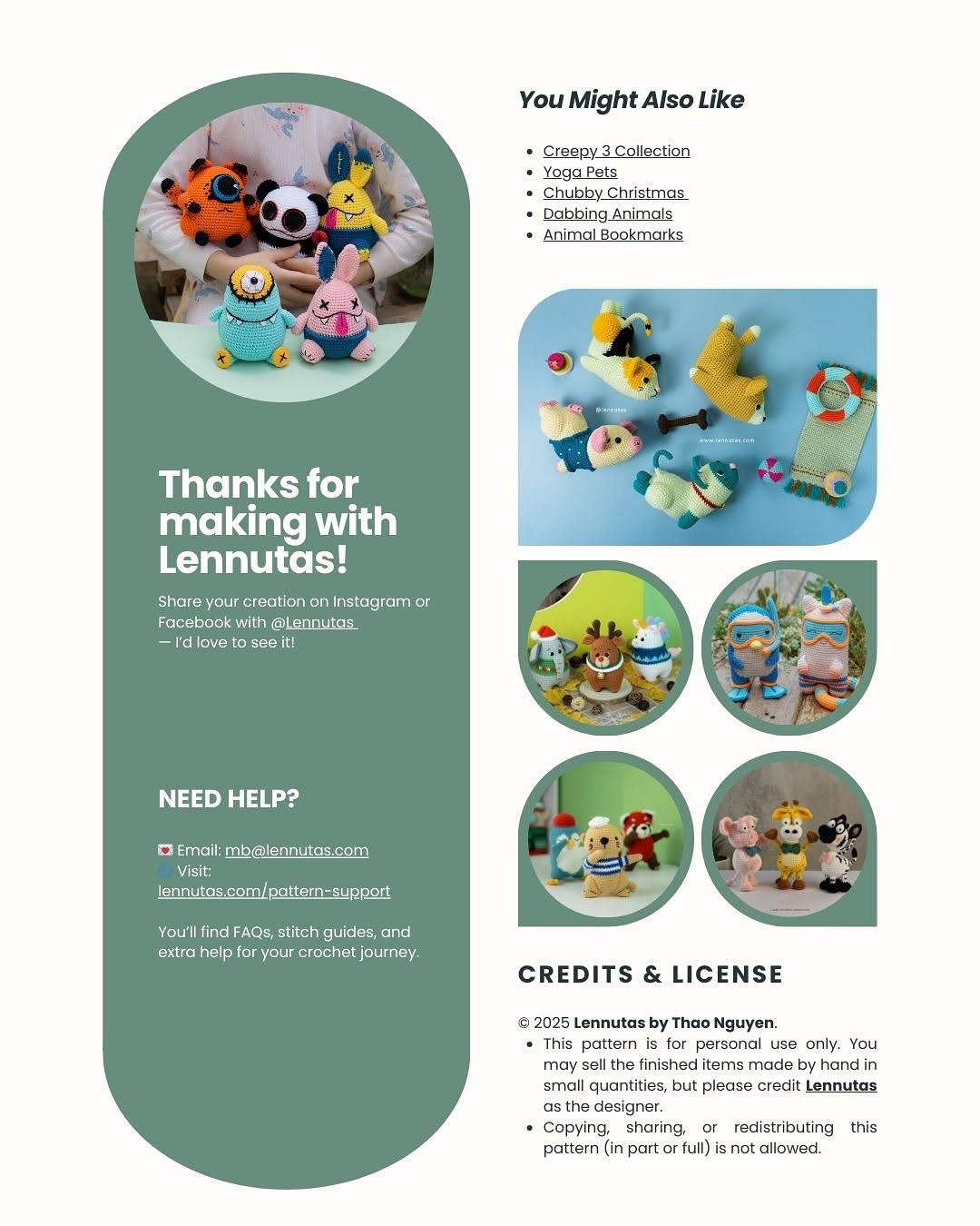 Amigurumi Gingerbread Men Free Crochet Pattern for Holidays