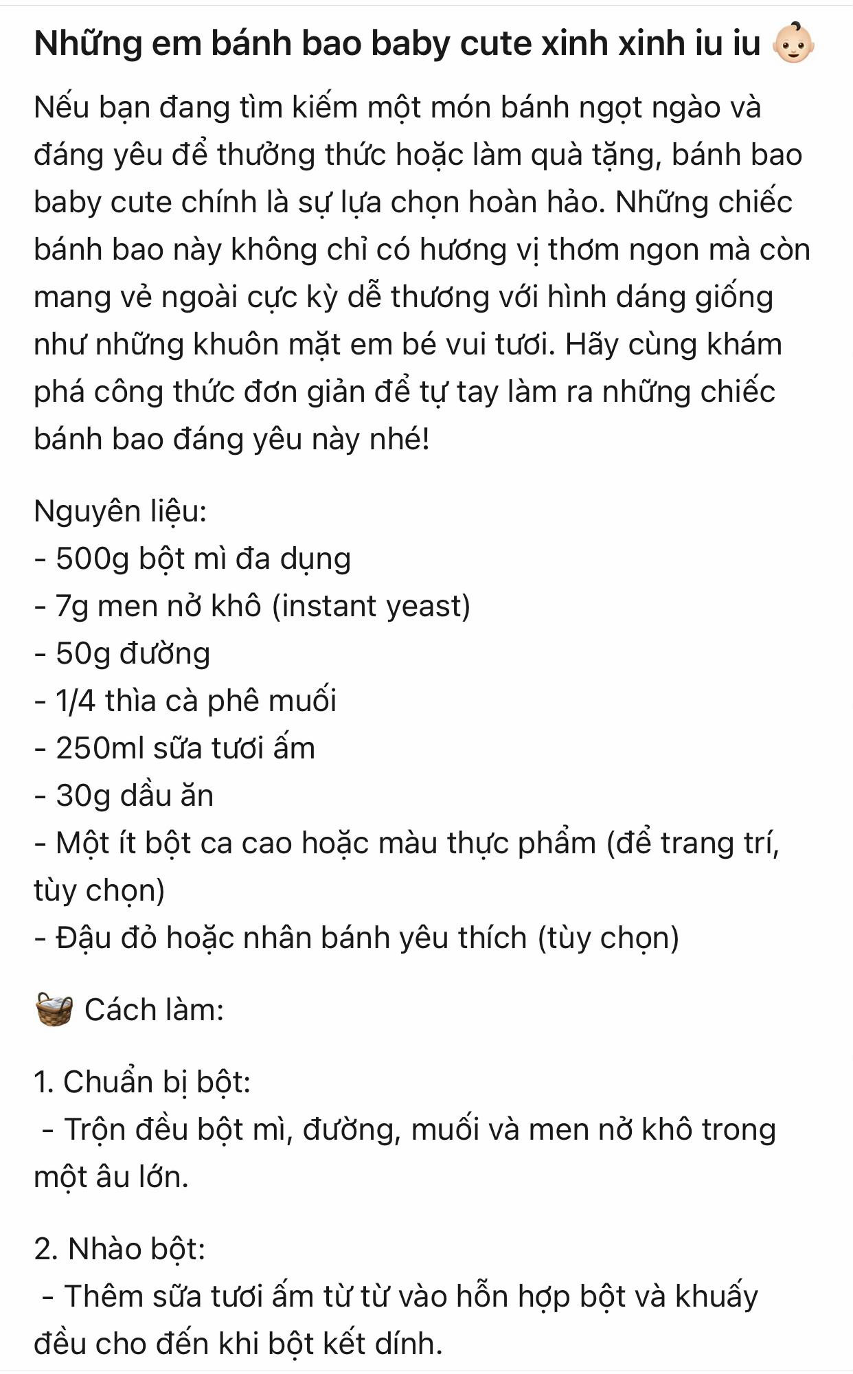 Bánh Bao Baby Dễ Thương - Ngon Khó Cưỡng