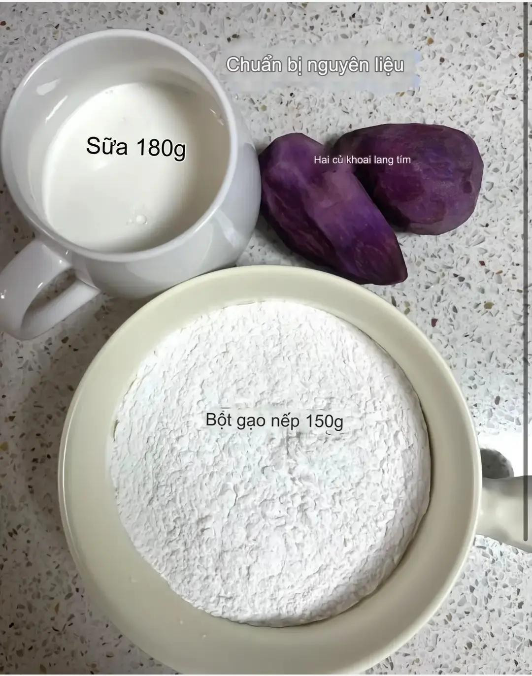 Bánh Cuốn Dẻo Khoai Lang Tím Ngọt Ngào