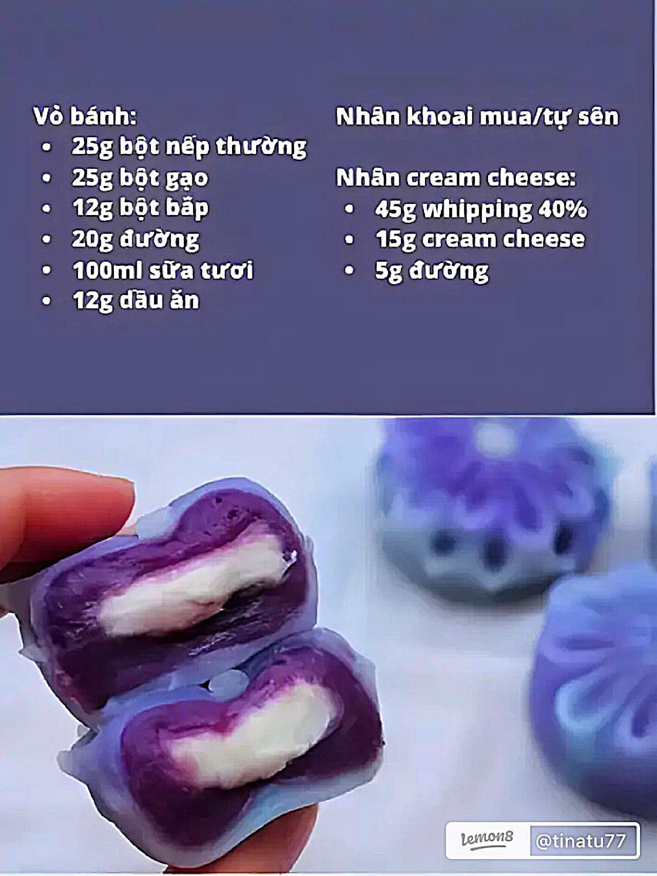 Bánh Dẻo Lạnh Hoa Tím Thanh Mát