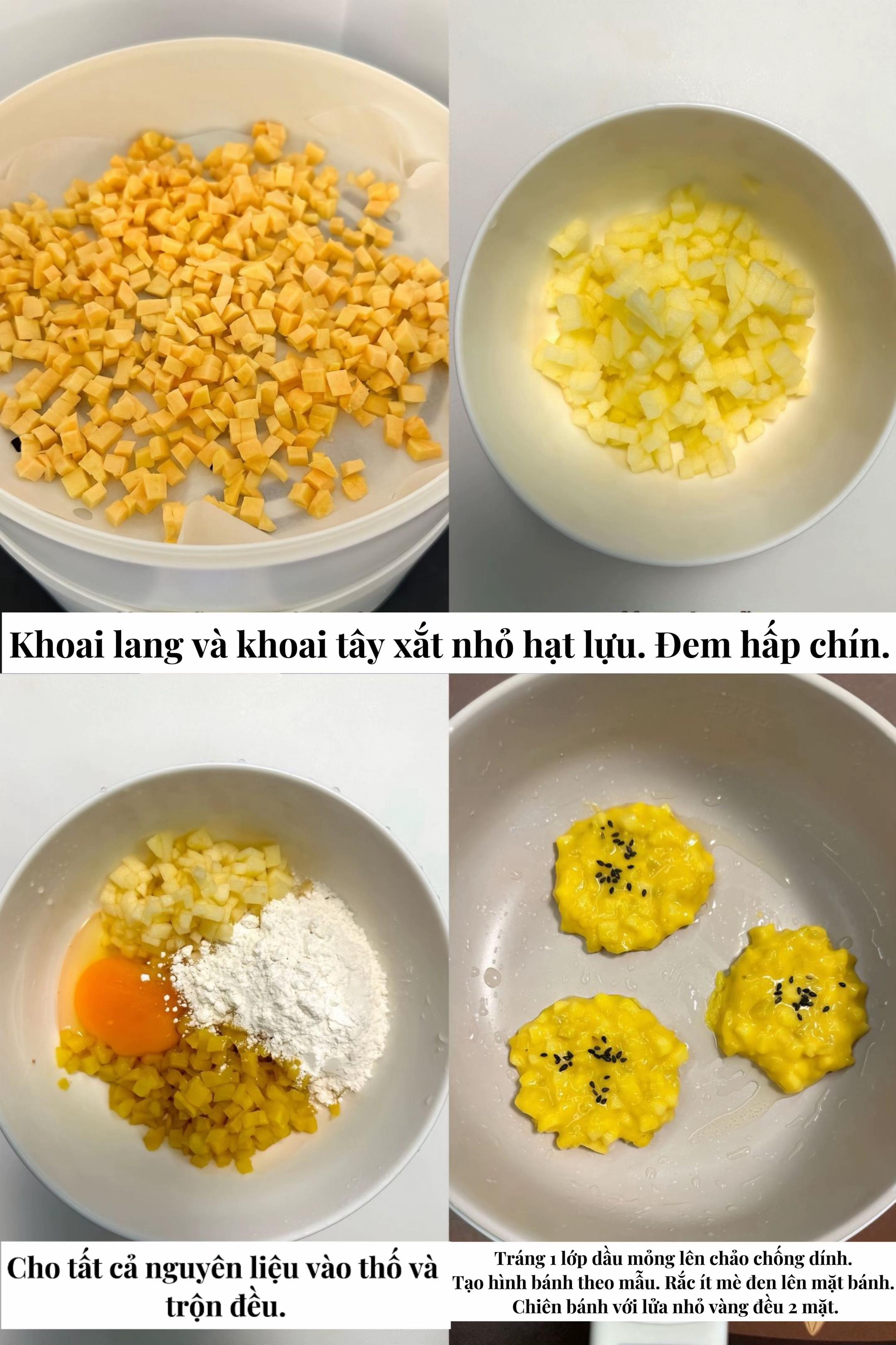 Bánh Khoai Chiên Giòn Thơm Cho Bé Yêu