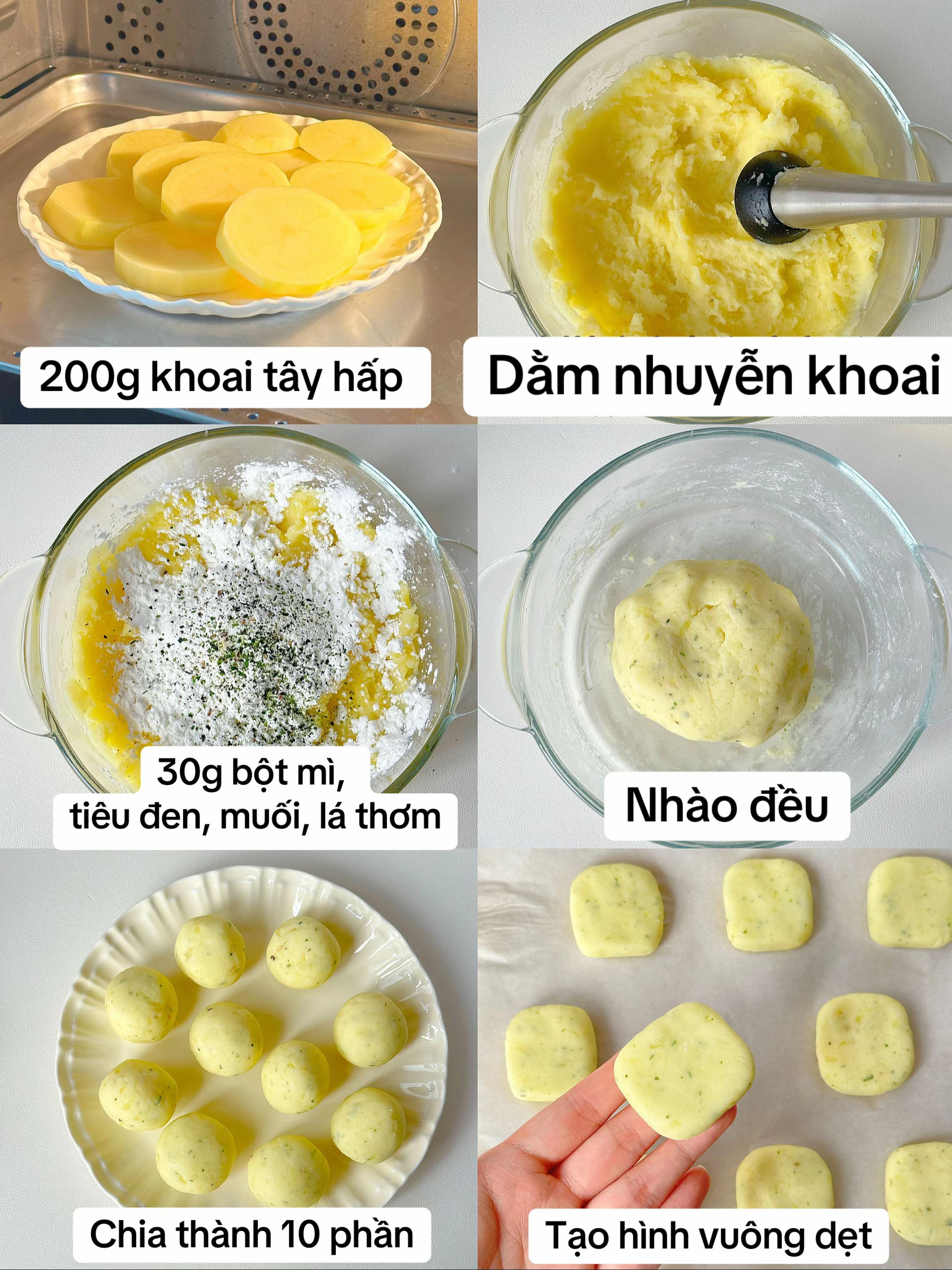 Bánh Khoai Tây Giòn Tan, Thơm Lừng Dễ Làm