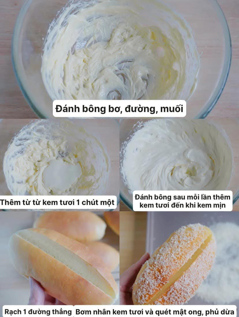 Bánh mì ngọt nhân kem CT sưu tầm