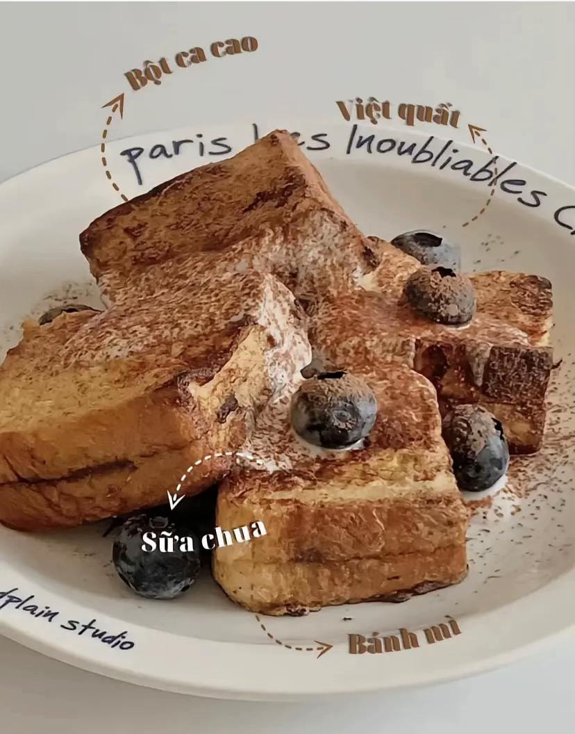 Bánh Mì Việt Quất Phô Mai Sữa Chua Thơm Ngon