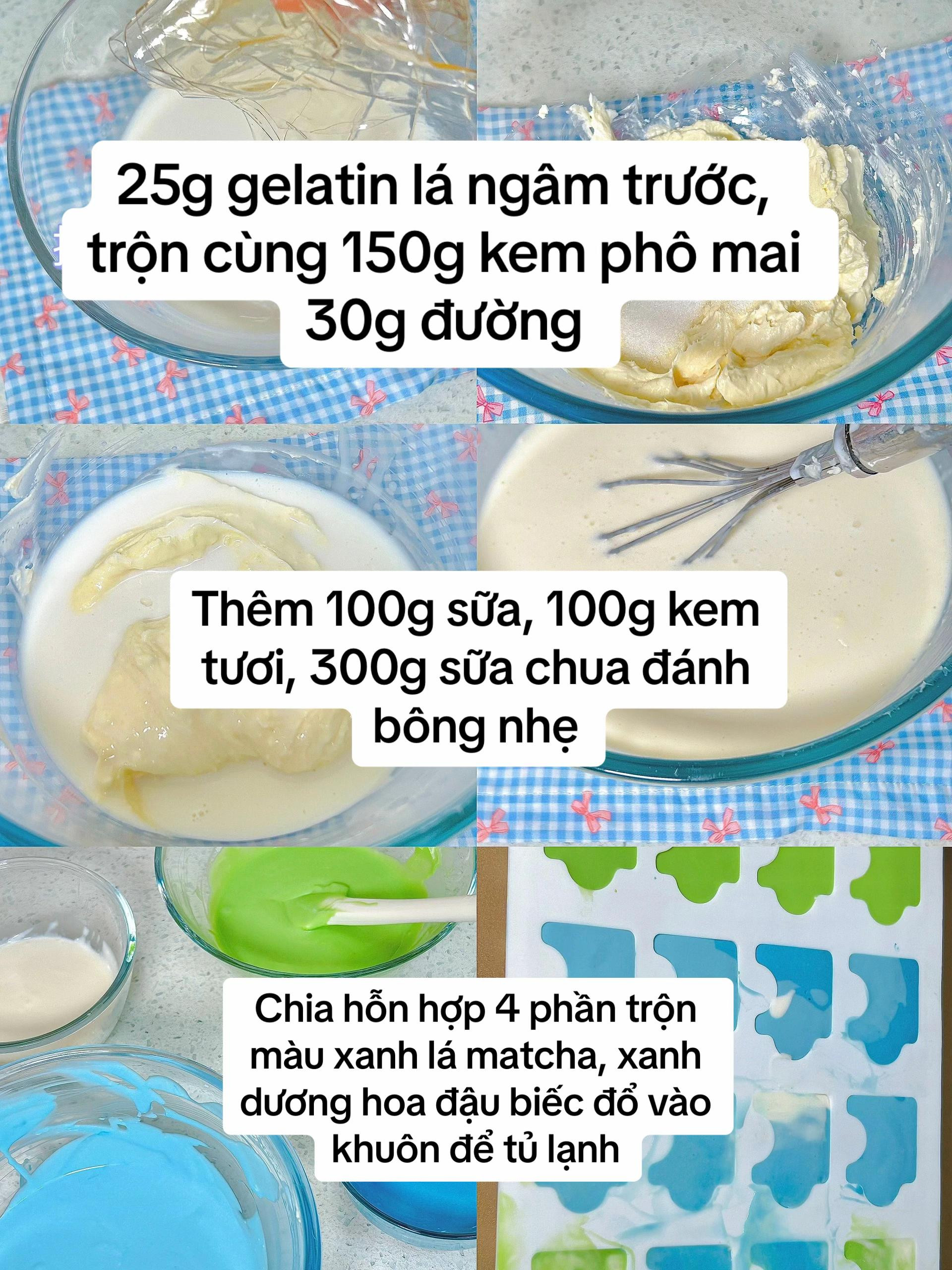 Bánh Mousse Sữa Chua Lắp Ghép Đầy Màu Sắc
