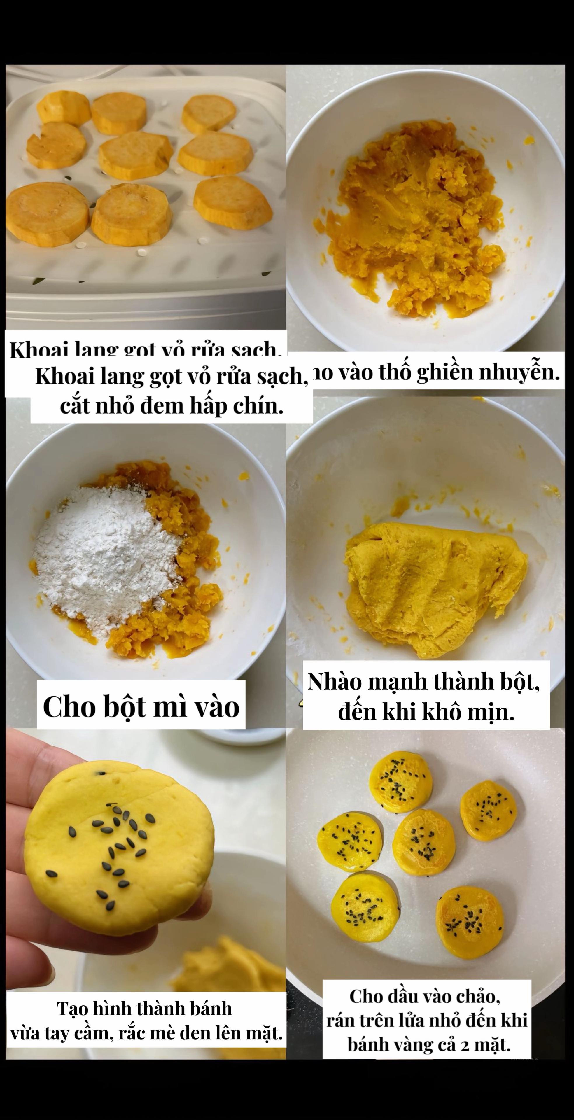 Bánh Rán Khoai Lang Vàng Mịn Thơm Ngon Cho Bé