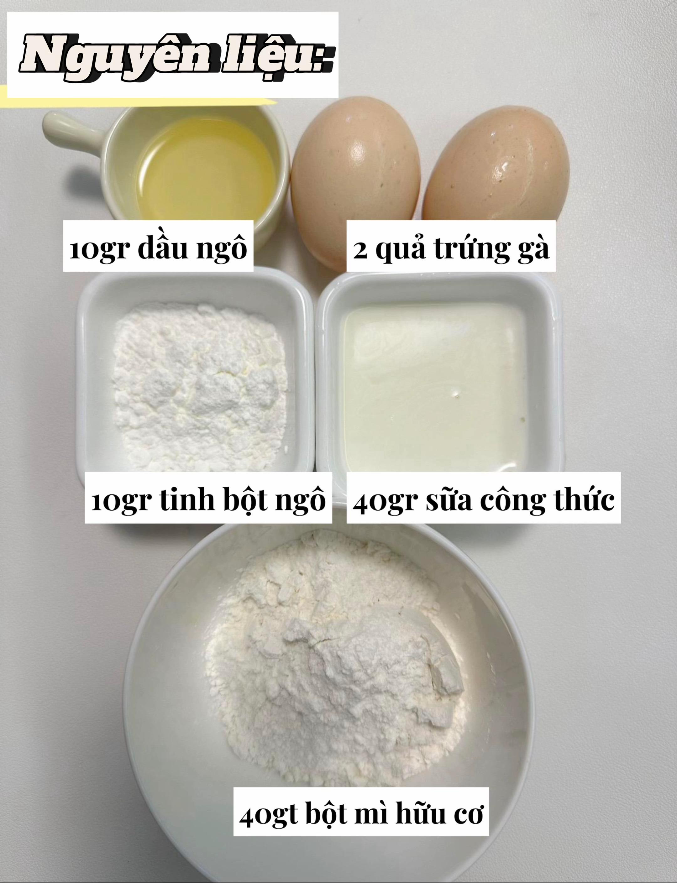 Bánh trứng sữa nướng béo ngậy cho bé yêu