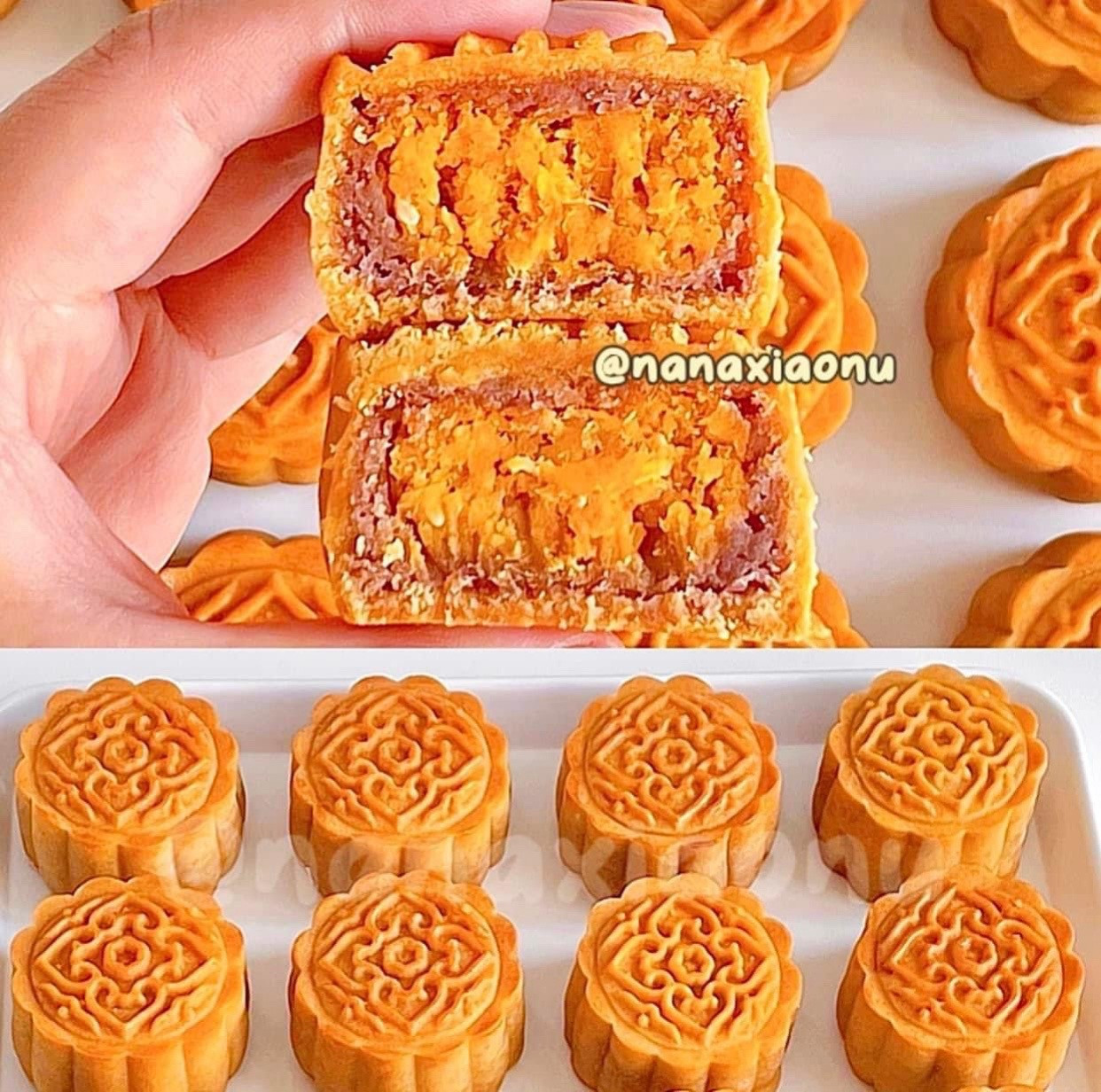 Bánh Trung Thu Nướng Nhân Khoai Môn Trứng Muối Chà Bông