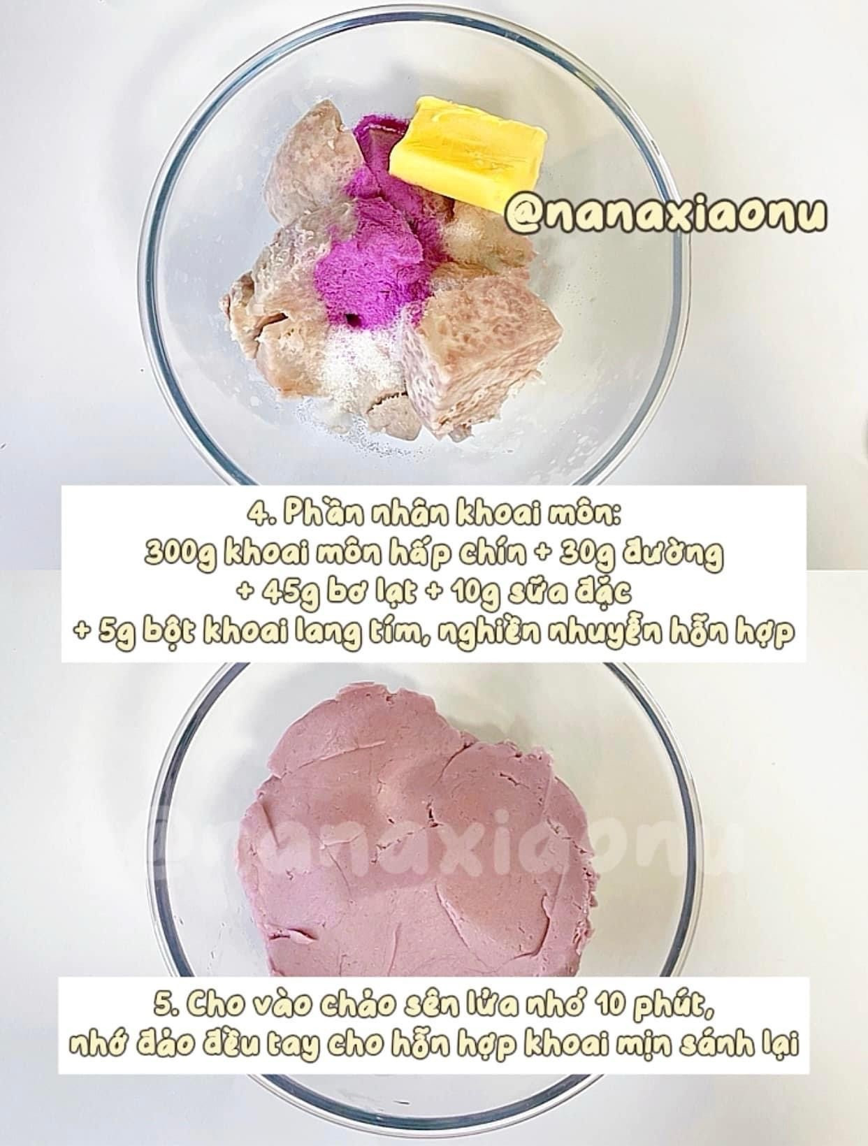 Bánh Trung Thu Nướng Nhân Khoai Môn Trứng Muối Chà Bông