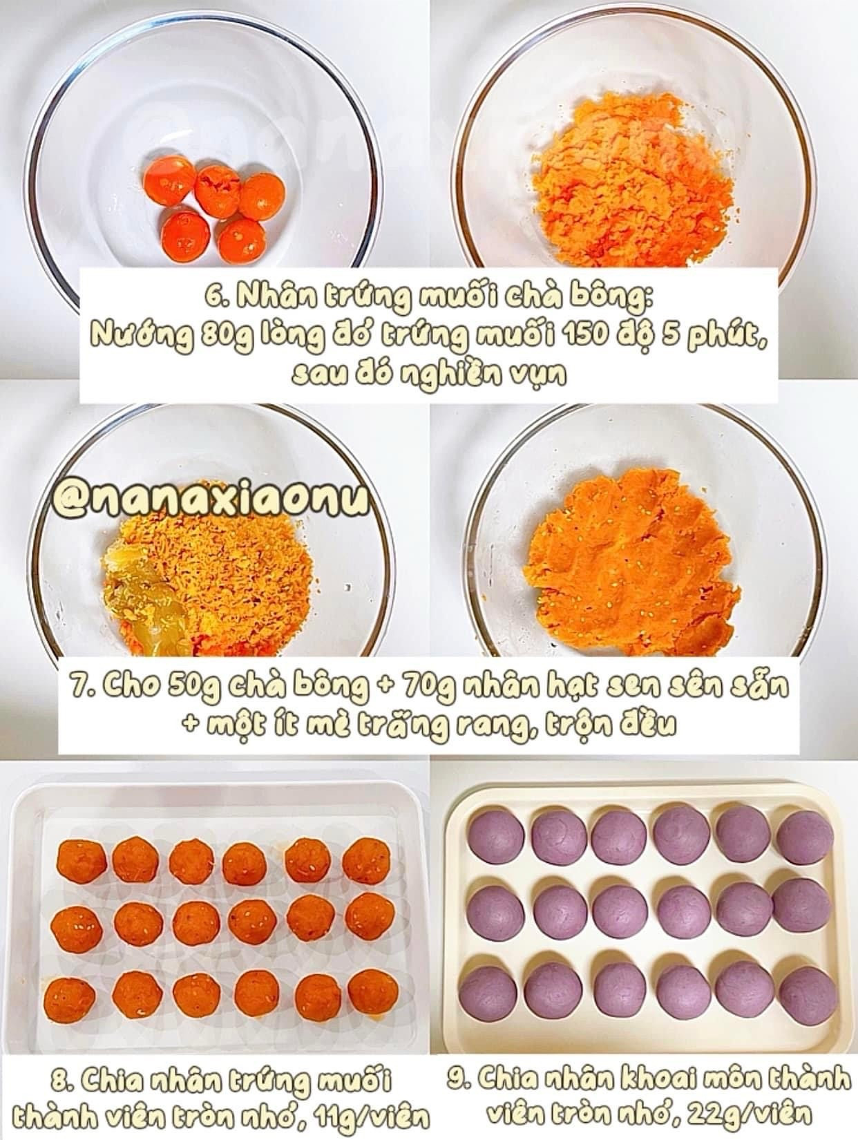 Bánh Trung Thu Nướng Nhân Khoai Môn Trứng Muối Chà Bông