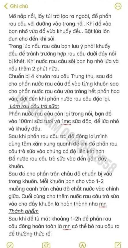 Bánh Trung Thu Thạch Trà Sữa Trân Châu Ngọt Ngào