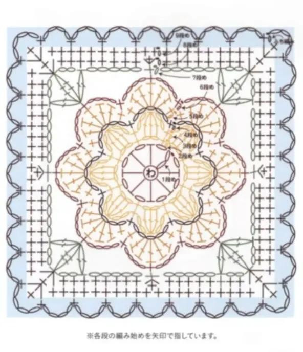 Beautiful Blue and White Crochet Square Pattern Tutorial