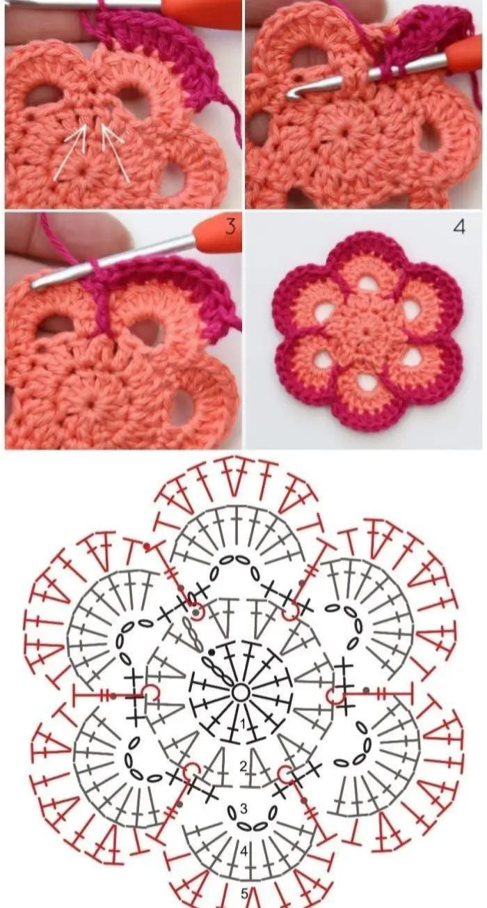 Beautiful Crochet Flower Pattern with Detailed Instructions