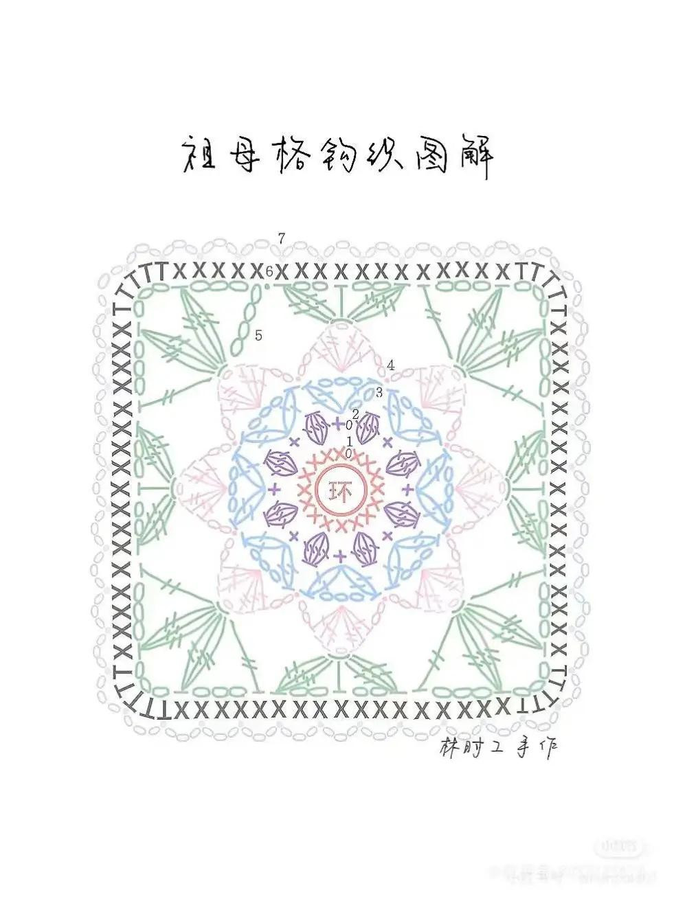 Beautiful Crochet Square Pattern in Autumn Shades