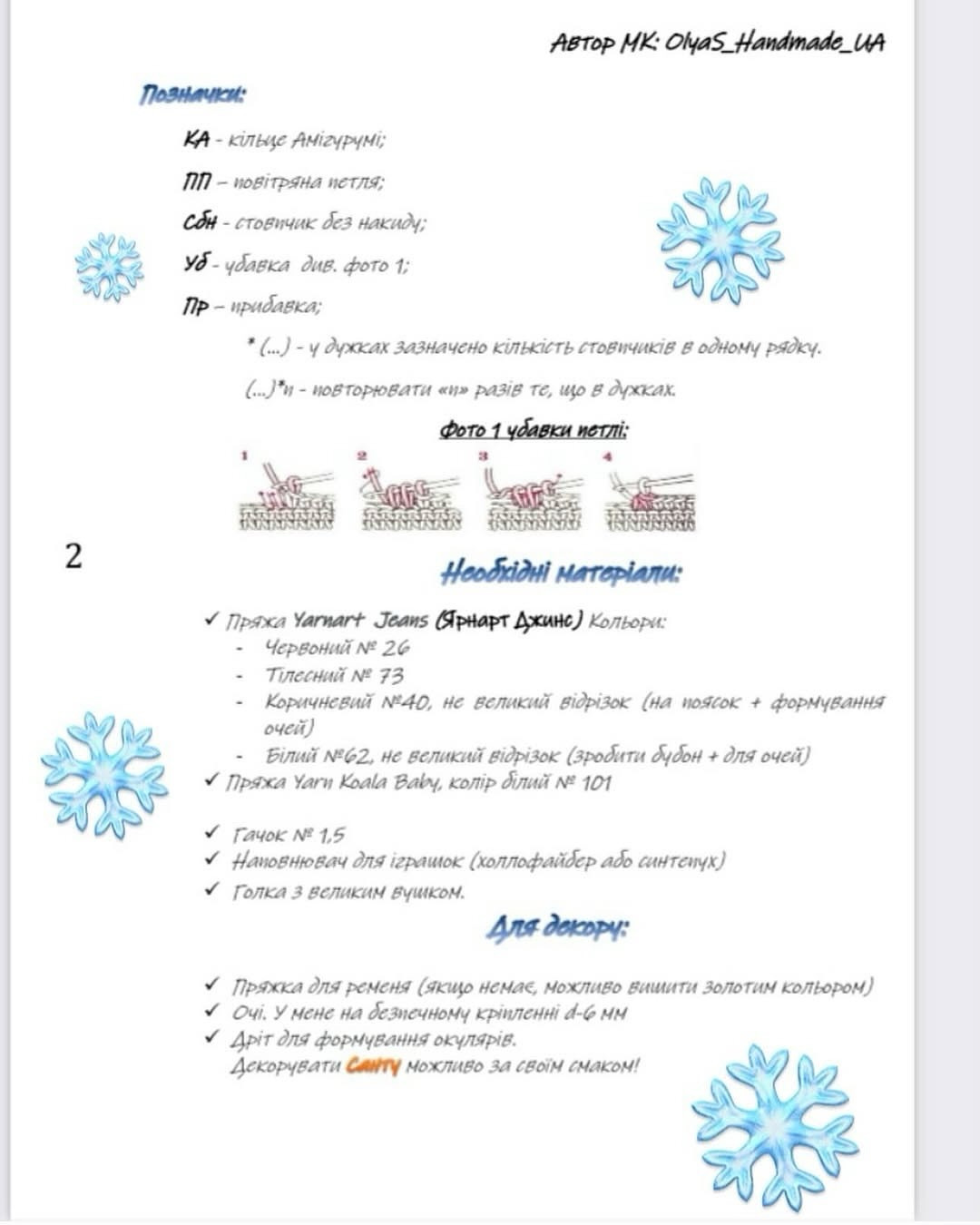 Безкоштовний майстер-клас з в'язання новорічної іграшки Санта