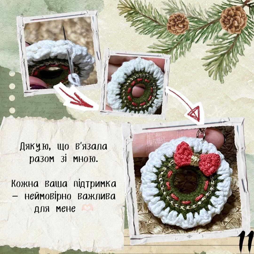 Безкоштовний МК Різдвяний вінок