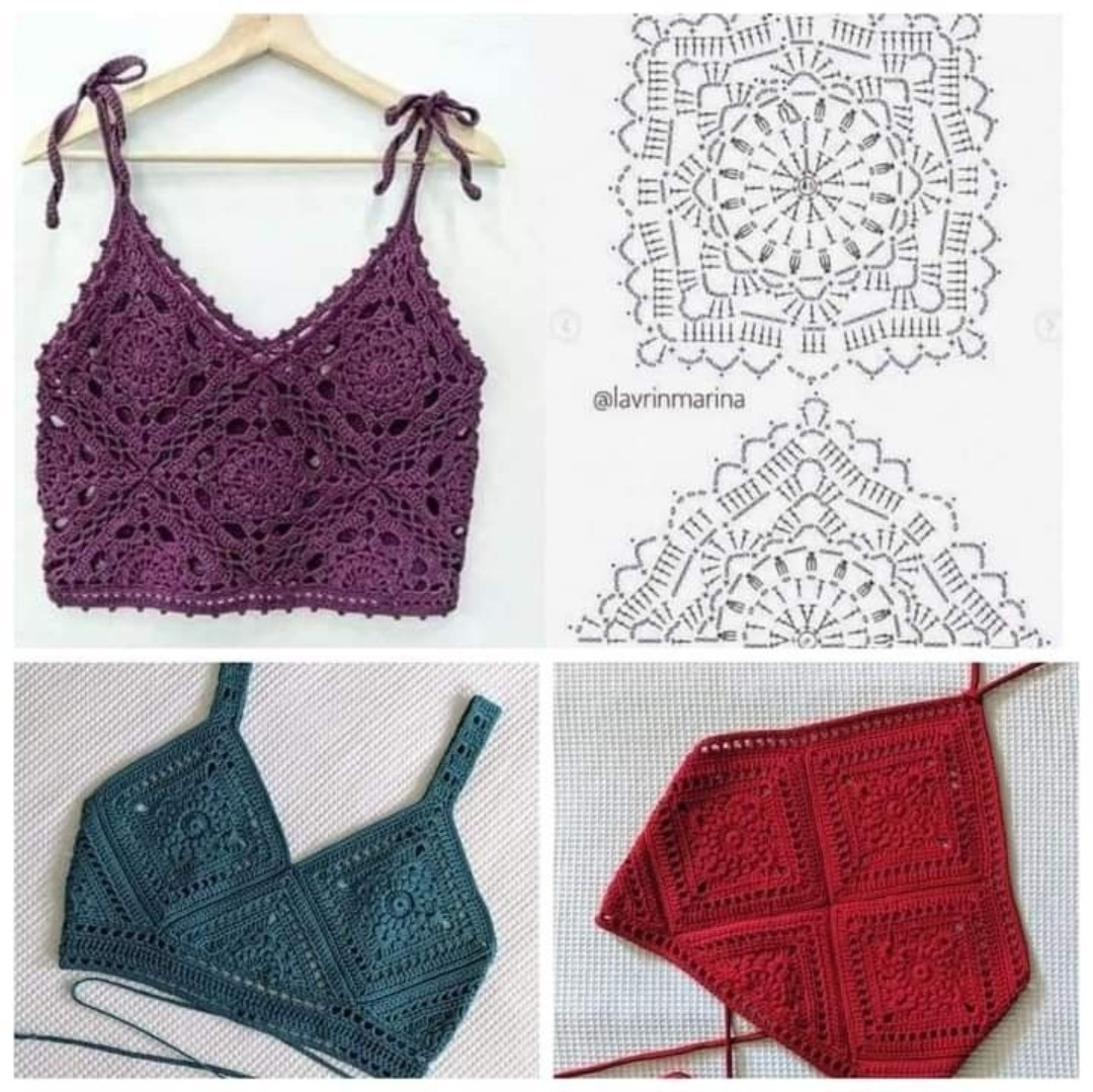 📸Blusinha feita só com squares de crochê? SIM, e ficou tudo pra mim! 💖🧶✨