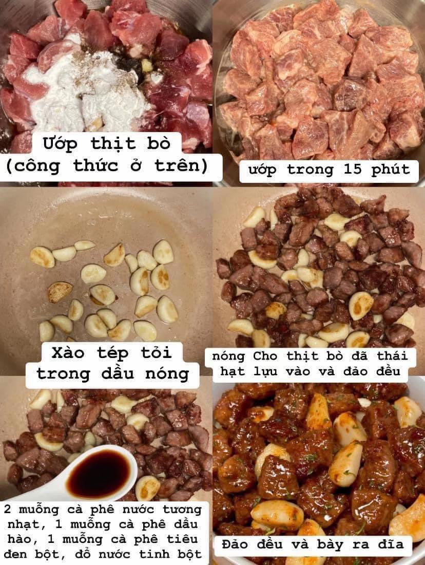 Bò Sốt Tiêu Đen Tỏi Nồng Nàn, Mềm Mại