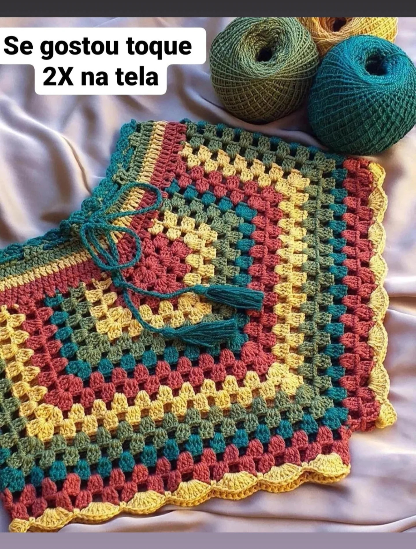 Bolsa de crochê hexagonal: elegante e prática para o dia a dia