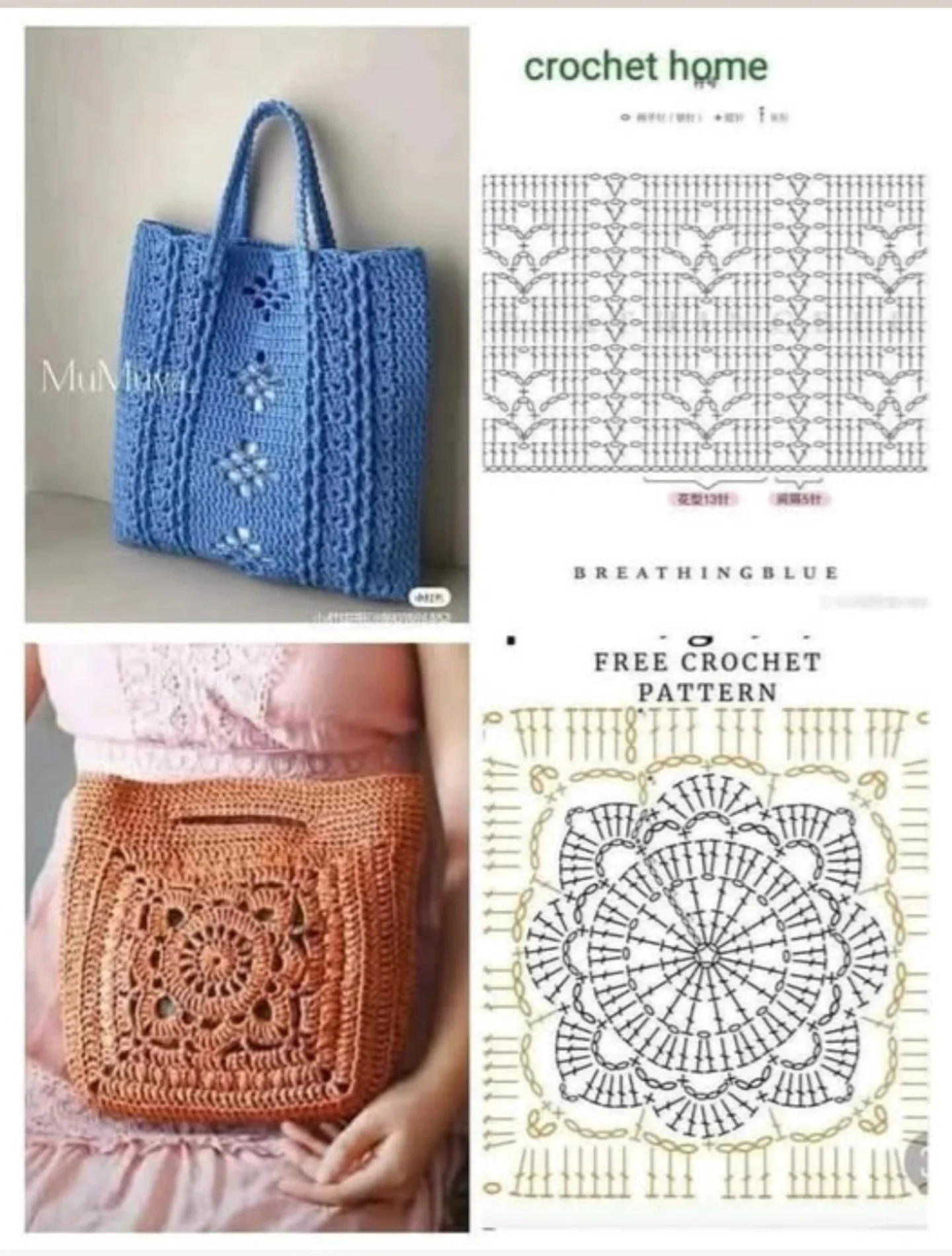 Bolsa de crochê hexagonal: elegante e prática para o dia a dia