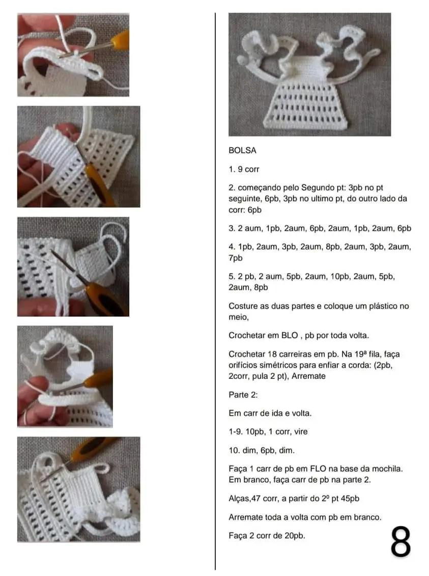 Boneca de Crochê com Vestido e Flores: Padrão Detalhado